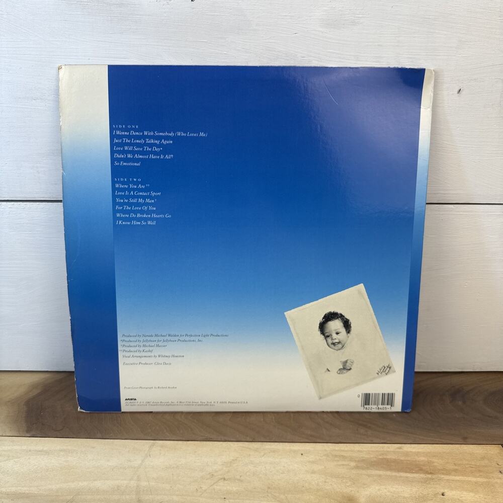 Whitney Houston Whitney Vinyl LP 1987 I Wanna Dance With Somebody Arista AL 8405 - Picture 2 of 9
